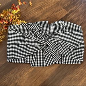 Honey Punch Black and White Crop Top